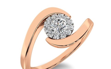 10K Rose Gold 1/4 Ct.Tw. Diamond Promise Ring