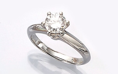 14 kt gold solitaire ring with brilliant ,...