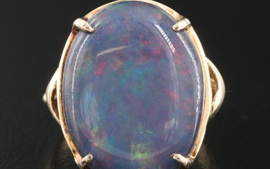 14K Opal Triplet Ring