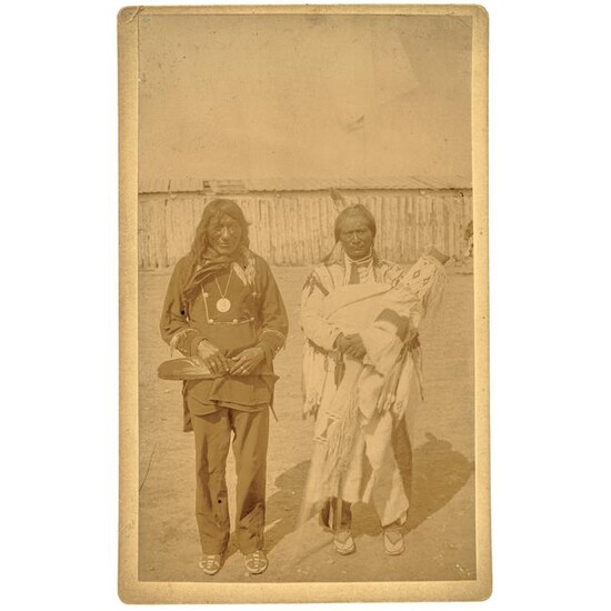 1881 Cabinet Card Photo of Two Blackfoot Chiefs
