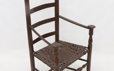 18TH CENTURY NEW JERSEY LADDER BACK CHAIR