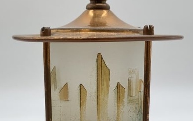 1933 Chicago Worlds Fair Glass/Brass Light