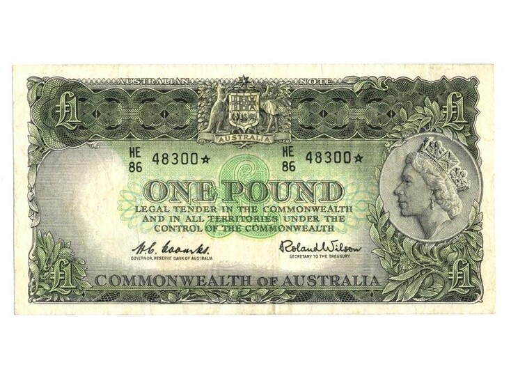 1953 One Pound STAR NOTE - Coombs & Wilson