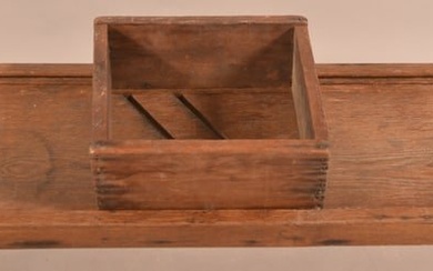 19th Century Oak Double-Blade Slaw Board.
