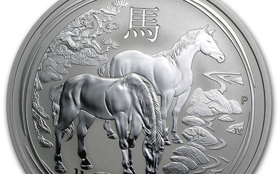 2 Dollar 2014, Year of the Horse, Australia, Silver(2 Ounces)