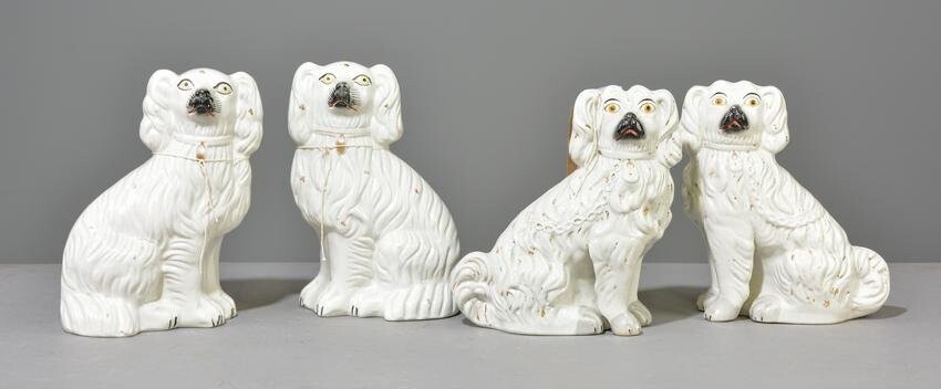 2 Pair of King Charles Staffordshire Dogs