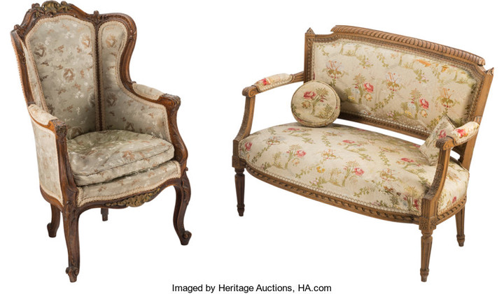 21180: A Louis XV-Style Fruitwood Children's Fauteuil d