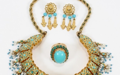 TURQUOISE NECKLACE RING EARRINGS