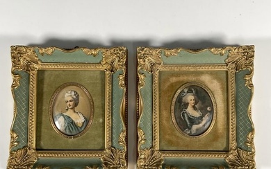 2pc Portraits of Queen Marie-Antoinette & A Noblewoman