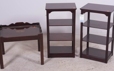 (3) Chippendale style tables