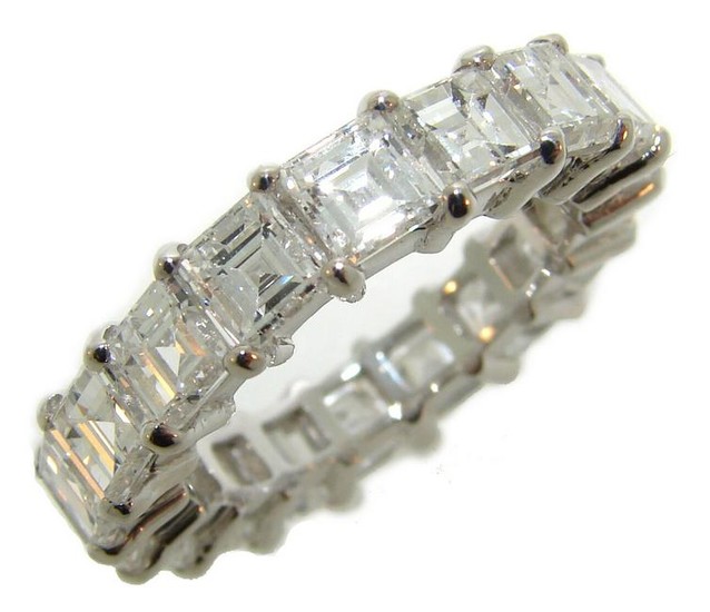 5.94 cts Diamond White Gold ETERNITY BAND Ring Size