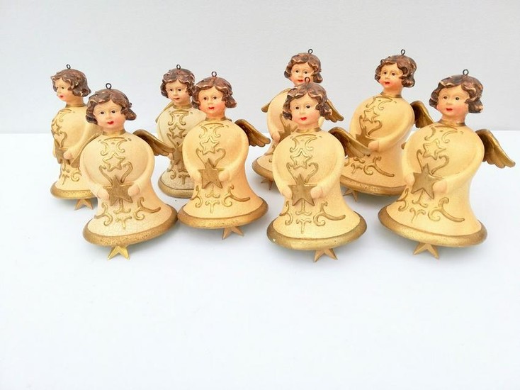 8 vintage angel bells