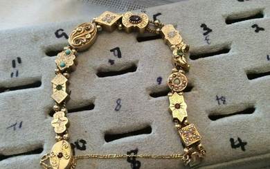 14k Antique Slide Bracelet
