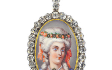 A 19th century enamel and paste locket. View more details