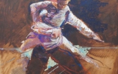 Contemporary School, late 20th century- Dancers; oil...