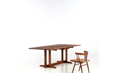 George Nakashima (1905-1990) Frenchman’s Cove desk et Seagrass chair