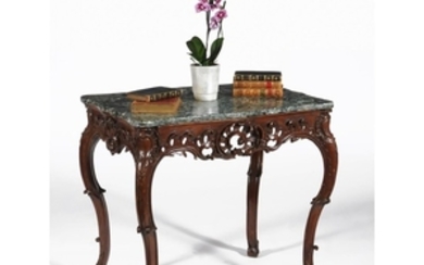 A Louis XV carved walnut centre table