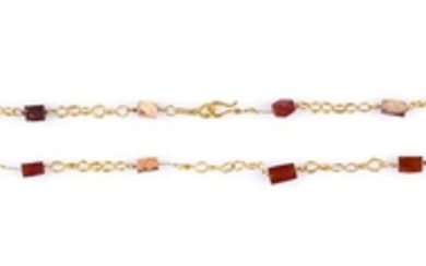 Roman gold and carnelian necklace 2nd - 3rd century AD;...