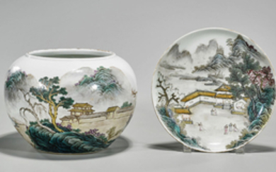 Two Chinese Famille Rose Enameled Porcelains