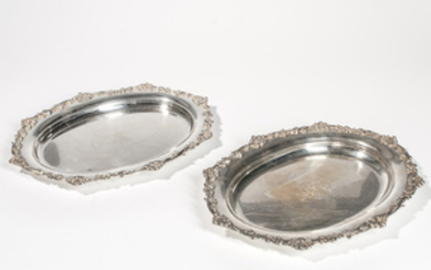 Two Howard & Co. Sterling Silver Serving Platters