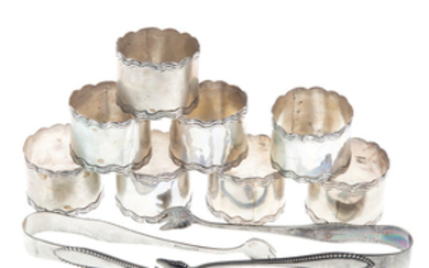 Set of 8 Mexican sterling napkin rings