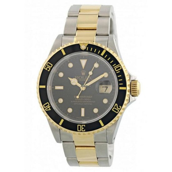 Rolex Oyster Perpetual Submariner Date 18K 16613 Mens