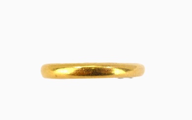 A 22ct gold thick wedding band, size M, approx. 6.5g.Condition...