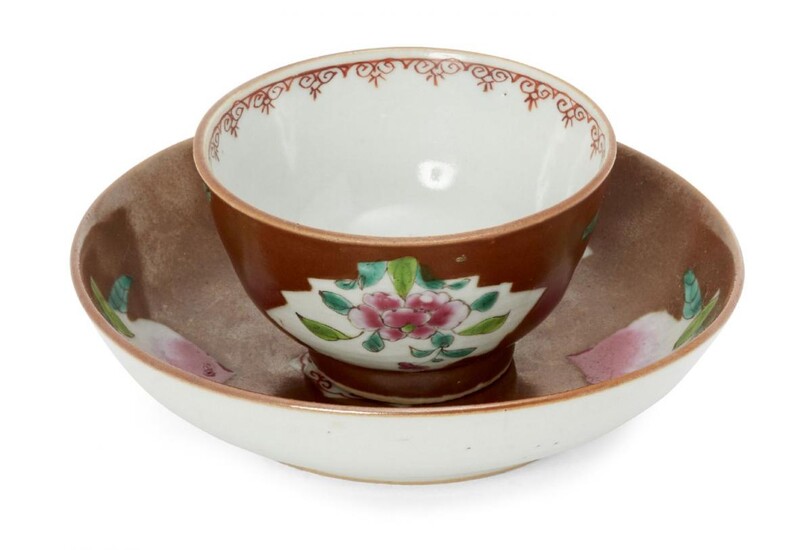 A Chinese porcelain sparrow-beak milk jug and a Batvian Ware...