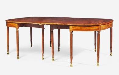 A Federal inlaid mahogany two-part dining table, Baltimore, MD, circa 1820