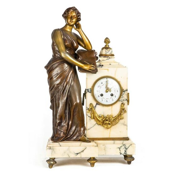 A French Renaissance style mantle clock