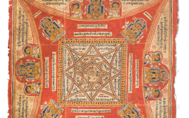 A Jain yantra Rajasthan or Western India, 18th-19th Century
