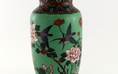 A Japanese cloisonne vase, Meiji, should