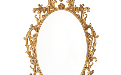A Neoclassical Style Gilt Decorated Mirror