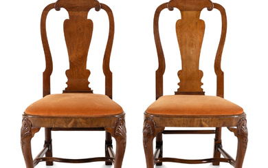A Pair of George II Style Mahogany Side Chairs