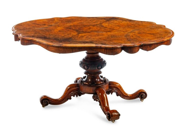 A William IV Style Walnut Salon Table