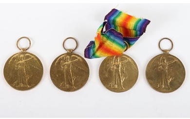 A collection of 4 Great War Victory medals