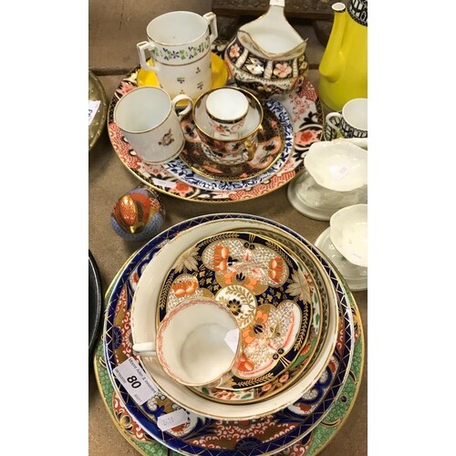 A collection of Derby and Derby type china wares to include ...