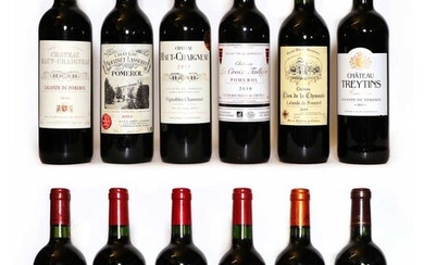 A collection of Pomerol wines