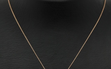 NOT SOLD. A diamond pendant set with a brilliant-cut diamond weighing app. 0.30 ct., mounted...