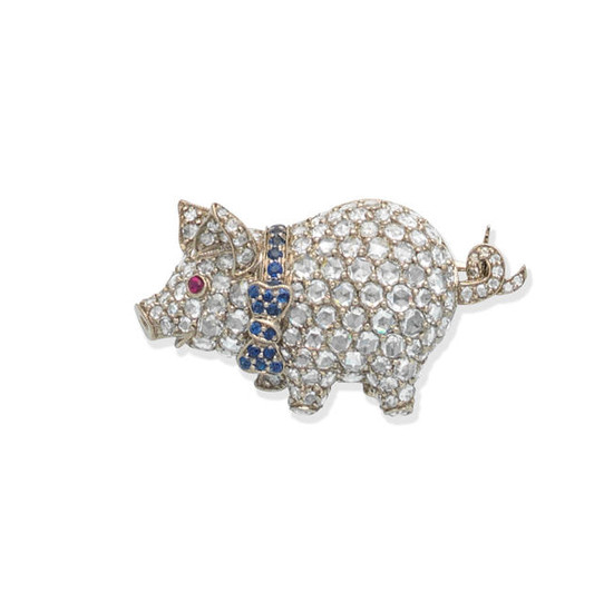 A gem-set novelty brooch/pendant