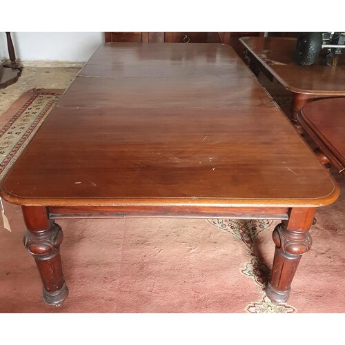 A good 19th Century Mahogany D end two leaf Dining Table. Ci...