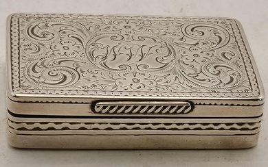 A late Victorian silver snuff box by Richard Martin & Ebenez...