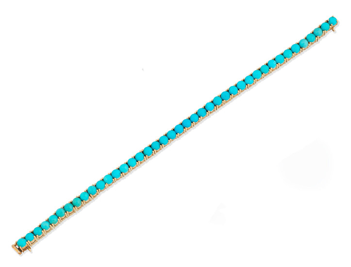 A turquoise line bracelet