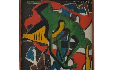 AMERICAN AUDREY SKALING ABSTRACT OIL PAINTING 1930