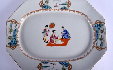 AN 18TH CENTURY CHINESE EXPORT FAMILLE ROSE OCTAGONAL