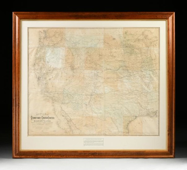 AN ANTIQUE MAP, "National Map of the Territory of the
