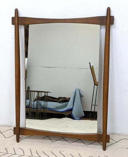 American Modern Walnut Wall Mirror. Open frame. Few li