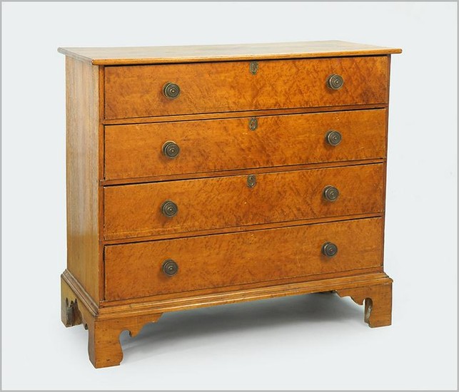 An American 18th Century Chippendale Maple Chest of