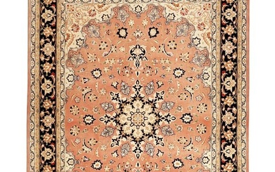 An Exquisite Persian Tabriz Wool Silk Rug