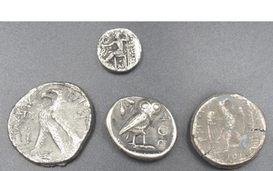 Ancient Greek Alexander the Great Silver Tetradrachum Coin a...
